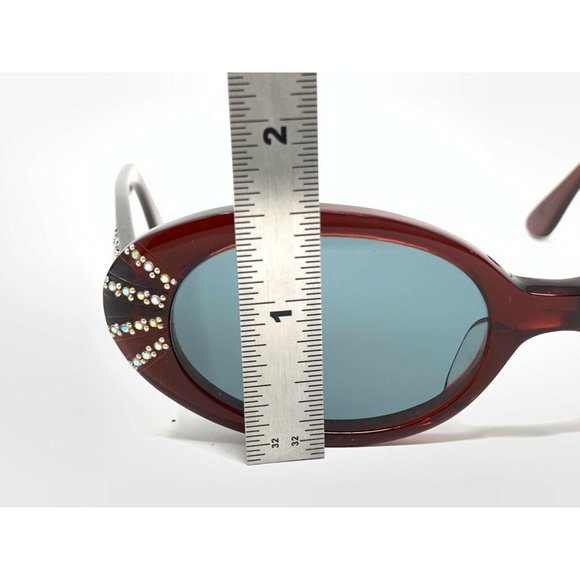 FRIEZEFRAMES Dorothy RED Eyeglasses 1A26 w/ Swarovski Crystals Made in France - Picture 11 of 11